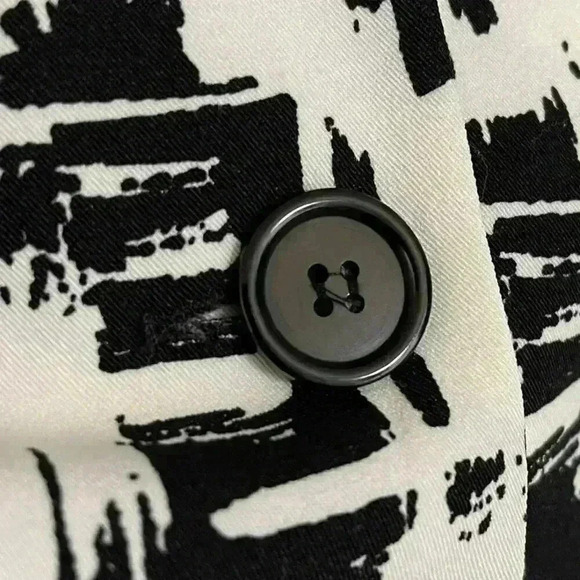 STUDIO POINT 3/4‎ sleeve ladies button down blazer white/black size 14 - Picture 10 of 12